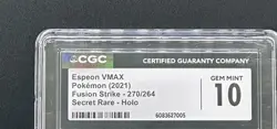 Pokemon Espeon VMAX (Alternate Art Secret) Fusion Strike #270/264 English CGC 10 - Image 3
