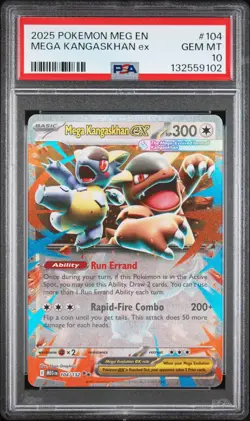 PSA 10 - Mega Kangaskhan ex 104/132 Double Rare Pokemon Mega Evolution Base Set - Image 1