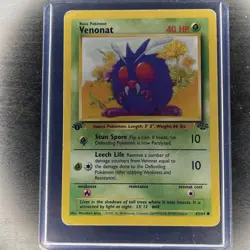 Pokemon TCG Venonat Jungle 63/64 Regular 1st Edition Common - Image 1