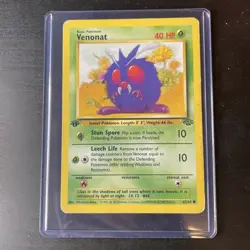 Pokemon TCG Venonat Jungle 63/64 Regular 1st Edition Common - Image 2