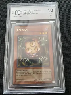 2002 Yugioh Unlimited Sangan (MRD-069) BCCG Graded 10 - Image 1