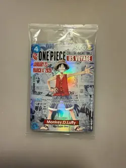 Bandai One Piece CCG Monkey D. Luffy US Voyage Full Art Holo Promo Card P-055 - Image 1