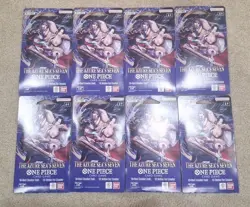 8 x One Piece OP14 - THE AZURE SEA’S SEVEN - Sleeved Blister Booster Packs Lot - Image 1