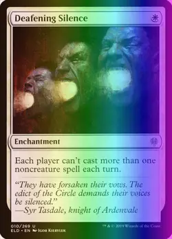 MTG Magic the Gathering Deafening Silence (10/533) Throne of Eldraine LP FOIL - Image 1