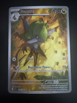 Pokemon TCG SV Black Bolt Fraxure Illustration Rare Card 146/086 NM Condition - Image 1