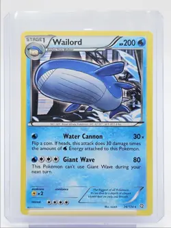 WAILORD 2012 POKEMON BLACK & WHITE DRAGONS EXALTED RARE HOLO 26/124 Q0107 - Image 1