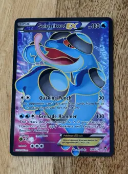 Seismitoad EX (106 Full Art) 106/111 XY - Furious Fists Pokemon Card Holo LP+/NM - Image 1
