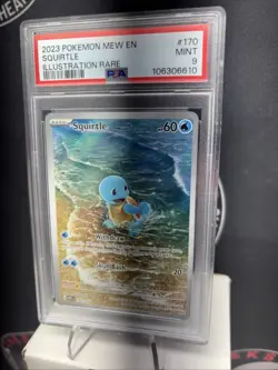 Pokemon TCG Squirtle Illustration Rare 170/165 PSA 9 MINT Scarlet & Violet 151 - Image 1