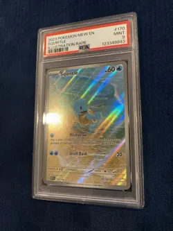 Squirtle 2023 Pokemon MEW 151 Illustration Rare 170/165 IR PSA 9 MINT - Image 1