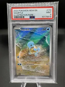 Pokemon TCG Squirtle 170/165 Scarlet & Violet 151 Illustration Rare PSA 9 Mint - Image 1