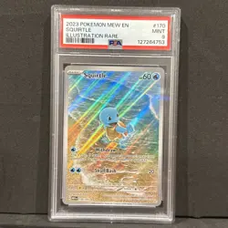 Pokemon TCG Squirtle 170/165 Scarlet & Violet 151 Illustration Rare PSA 9 Mint - Image 1