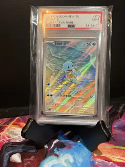 Pokemon TCG Squirtle 170/165 Scarlet & Violet 151 Illustration Rare PSA 9 Mint - Image 1