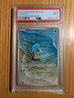 2023 Pokemon Scarlet & Violet 151 Squirtle 170/165 Illustration - PSA 9 - Mint! - Image 1