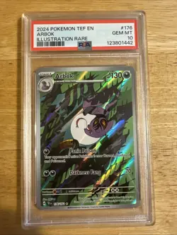 2024 Pokemon TCG Arbok Temporal Forces Illustration Rare #176 PSA 10 Gem Mint - Image 1