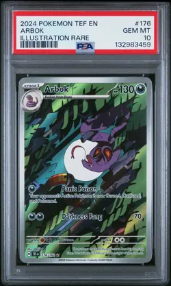 2024 POKEMON TEF EN-TEMPORAL FORCES ILLUSTRATION RARE #176 ARBOK PSA 10 - Image 1