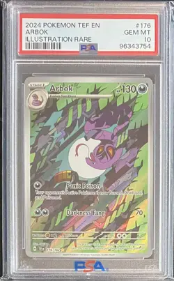 2024 Pokemon TCG Arbok 176/162 Illustration Rare Temporal Forces PSA 10 Gem Mint - Image 1