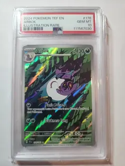 Pokemon TCG Arbok 176/162 Temporal Forces Illustration Rare PSA 10 GEM MT - Image 1