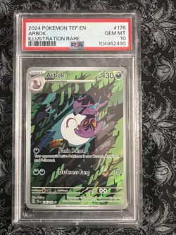 Pokemon TCG Arbok 176/162 Temporal Forces Illustration Rare PSA 10 GEM MT - Image 1