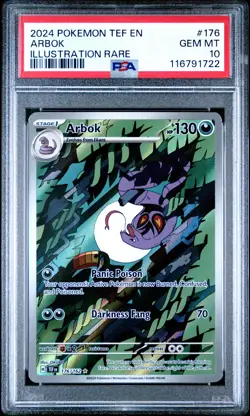 2024 POKEMON TEF EN-TEMPORAL FORCES ILLUSTRATION RARE #176 ARBOK PSA 10 - Image 1