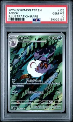 PSA 10 Arbok 176/162 Illustration Rare Temporal Forces TCGKITTEN - Image 2