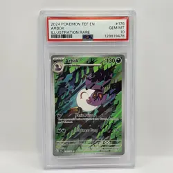 Pokemon Temporal Forces Arbok 176/162 PSA 10 Gem Mint Illustration Rare - Image 1