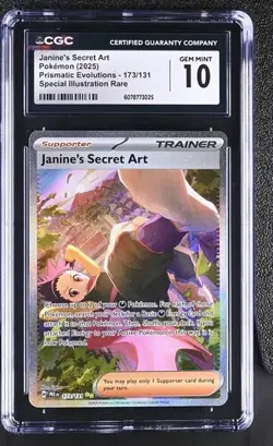 Pokemon GRADED 2025 Janine's Secret Art 173/131 Special Illustration GM 10 CGC - Image 1