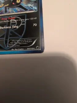Pokemon 2013 BW Plasma Freeze Umbreon Card 64/116 Non-Holo Rare, Team Plasma - Image 3