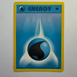 Pokemon TCG Water Energy 1st Edition Shadowless 102/102 WOTC Vintage 1999 - Image 1