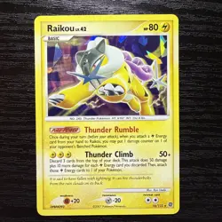 2007 Pokemon Secret Wonders: Raikou 16/132 Rare Card Cracked Ice Holo - LP+/NM - Image 1