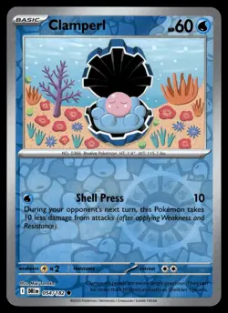 CLAMPERL 054/182 Common Destined Rivals Pokemon Reverse Holo NM - Image 1