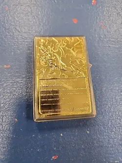 Pokemon 1999 23k Gold Plated Charizard Limited Edition BK Mini Card with Case - Image 2
