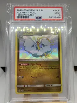 Pokemon TCG Altaria Hidden Fates SV37/SV94 Holo Shiny Holo Rare PSA 9 MINT - Image 1