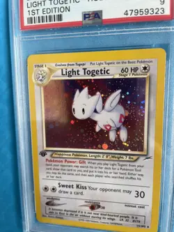 💫 LIGHT TOGETIC HOLO 1ST EDITION PSA 9 2002 POKEMON NEO DESTINY #15 MINT 🦄📈 - Image 2