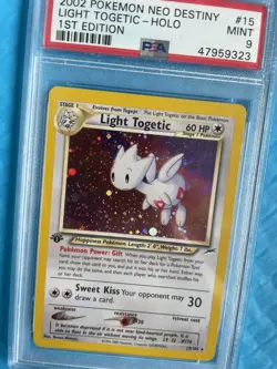 💫 LIGHT TOGETIC HOLO 1ST EDITION PSA 9 2002 POKEMON NEO DESTINY #15 MINT 🦄📈 - Image 3