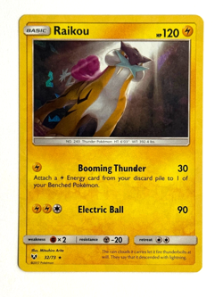 Pokemon TCG Raikou 32/73 Cracked Ice Holo Lets Play Pikachu Theme Deck Exclusive - Image 1
