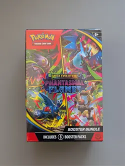 1x Pokemon TCG: Mega Evolution-Phantasmal Flames Booster Bundle 6 Booster Packs - Image 1