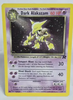 Dark Alakazam 1/82 Holo Pokemon TCG Team Rocket Set - Image 1