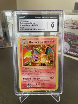 2016 Pokemon XY Evolutions Holo CGC 9 Mint Charizard 11/108 regrade / psa - Image 1