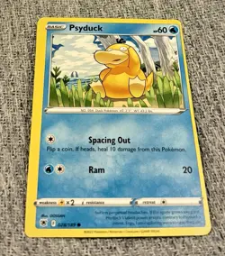 Psyduck 028/189 Astral Radiance Miscut Off Center Misalign Error Pokemon Card - Image 1