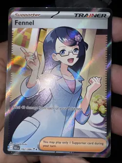 Fennel 162/086 Black Bolt Full Art Ultra Rare Holo Pokemon Card NM - Image 1