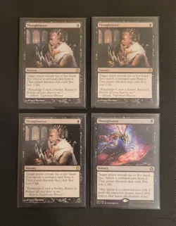 Magic: The Gathering Thoughtseize 4x Sorcery Cards 2015/2017 Wizards Black - Image 1