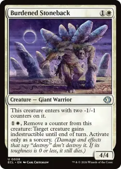 x4 Burdened Stoneback - Foil U MTG Lorwyn Eclipsed M/NM, English - Image 1