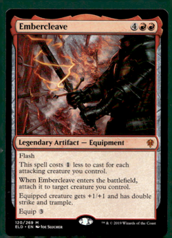 EMBERCLEAVE THRONE OF ELDRAINE ELD MYTHIC LEGENDARY ARTIFACT EQUIPMENT MTG 120 - Image 1