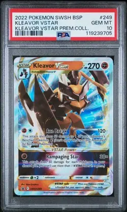 2022 POKEMON SWSH BLACK STAR PROMO #249 VSTAR KLEAVOR - PSA 10 - Image 1