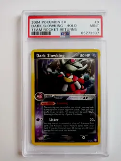 2004 DARK SLOWKING #9/109 EX Team Rocket Returns Reverse Foil Pokemon - PSA 9 MT - Image 1