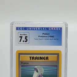 Rare 1999 Pokemon Trainer Deck A Brock's Deck - POTION 94/102 CGC 7.5 - Image 5