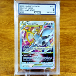 Pokemon SWSH Brilliant Stars Arceus VSTAR 123/172 AGS Mint 9 Holo Rare 2022 - Image 1