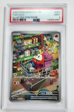 2023 FUECOCO #201 POKEMON PAL EN-PALDEA EVOLVED ILLUSTRATION RARE PSA 9 - Image 2