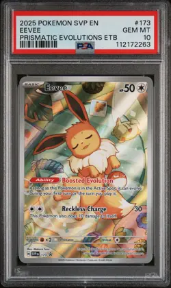 2025 POKEMON SVP EN-SV BLACK STAR PROMO #173 EEVEE PSA 10 - Image 1