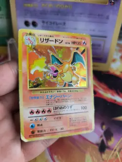 Pokemon Karte Card Glurak Charizard Base Expansion Set 1996 Holo japanese LP - Image 3
